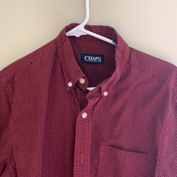 Red button down - Picture 2 of 2